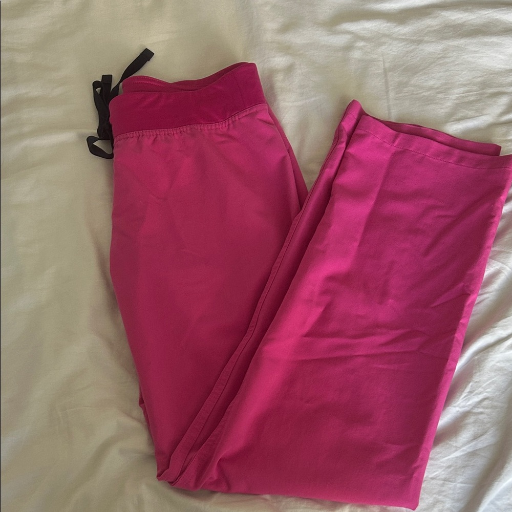Figs LIVINGSTON raspberry colored scrub pants